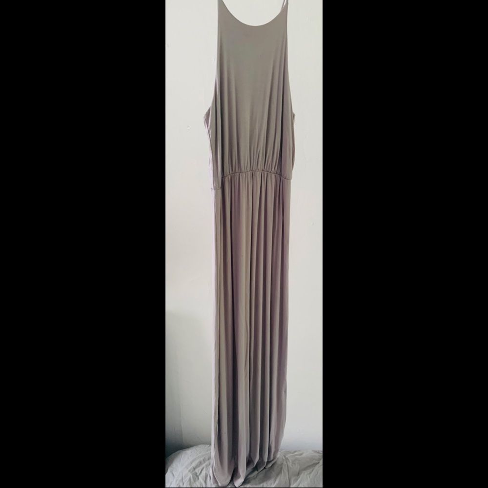 Soft Gray Maxi Dress